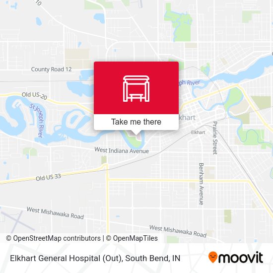 Elkhart General Hospital (Out) map