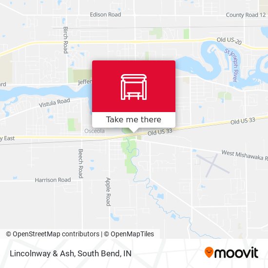 Lincolnway & Ash map