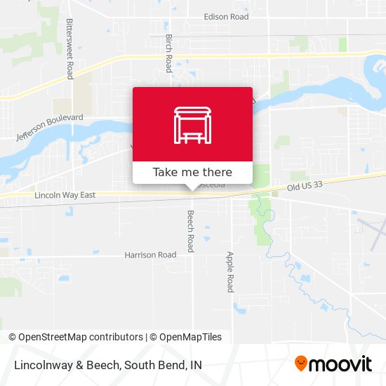 Lincolnway & Beech map