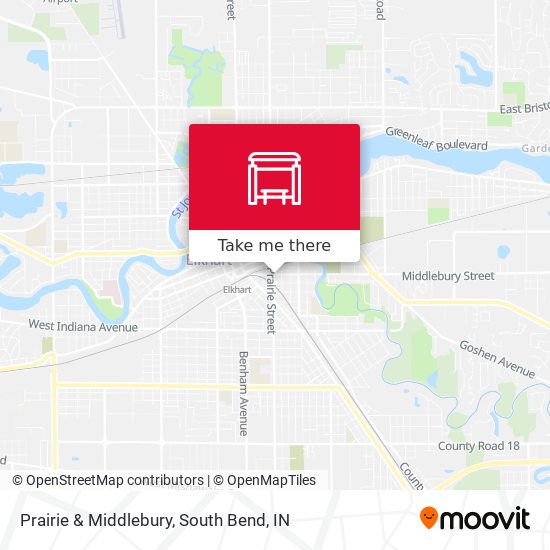 Prairie & Middlebury map