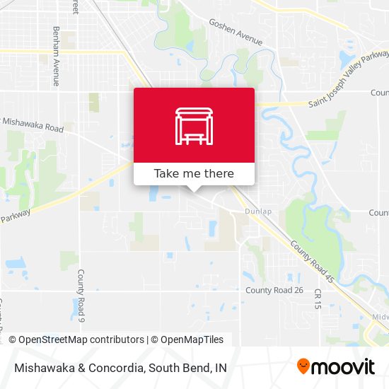 Mishawaka & Concordia map