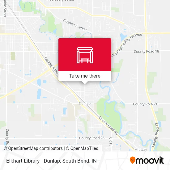 Elkhart Library - Dunlap map