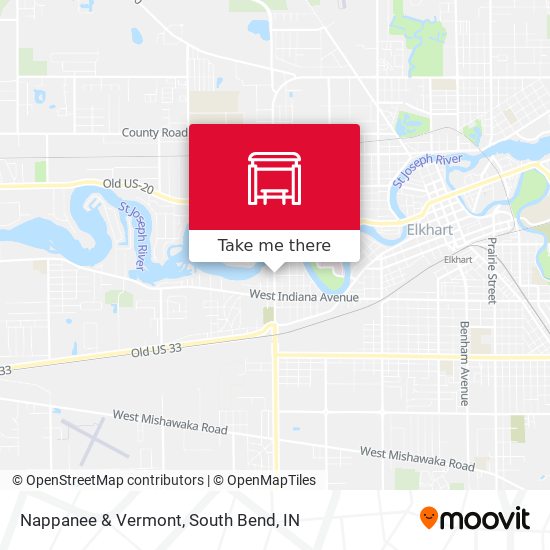 Nappanee & Vermont map