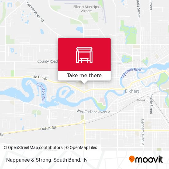 Nappanee & Strong map