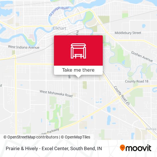 Mapa de Prairie & Hively - Excel Center
