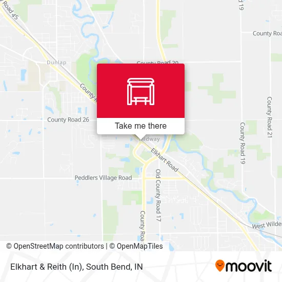 Elkhart & Reith (In) map
