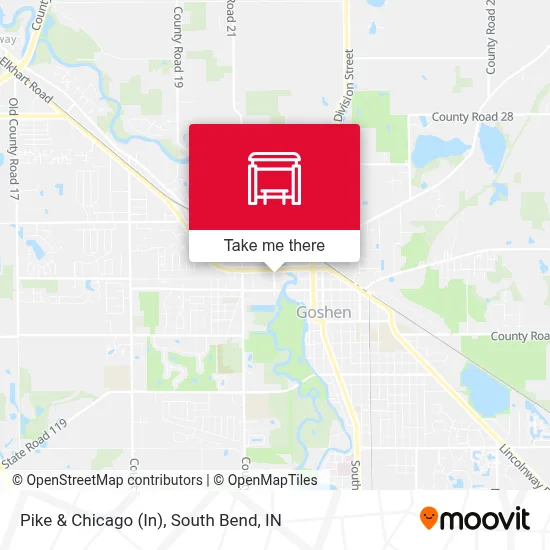 Pike & Chicago (In) map