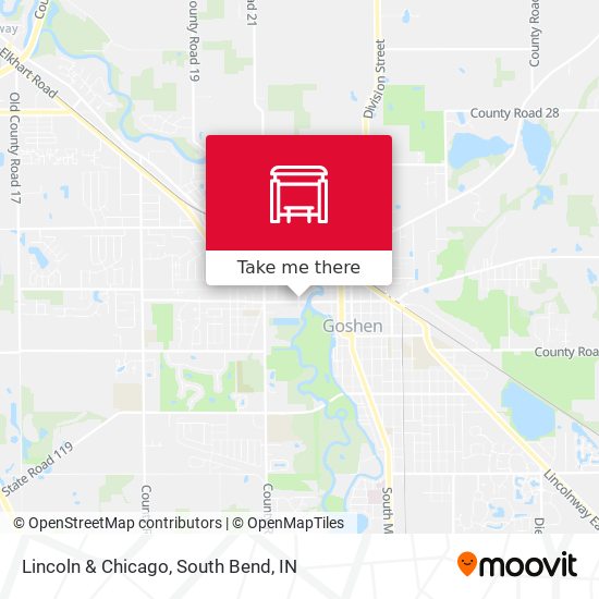 Lincoln & Chicago map