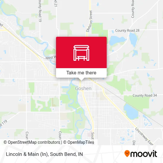 Lincoln & Main (In) map