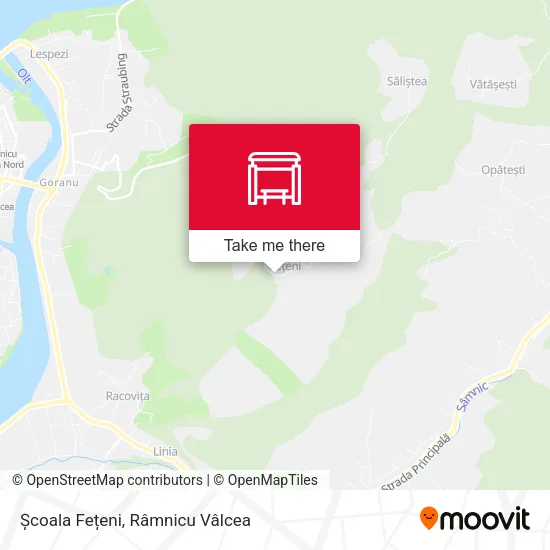Școala Fețeni map
