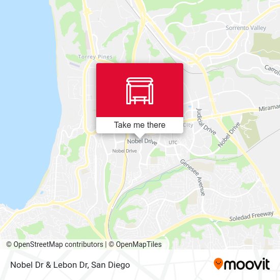 Nobel Dr & Lebon Dr map