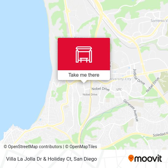 Mapa de Villa La Jolla Dr & Holiday Ct