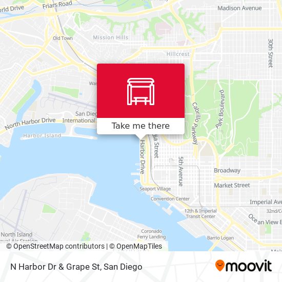N Harbor Dr & Grape St map