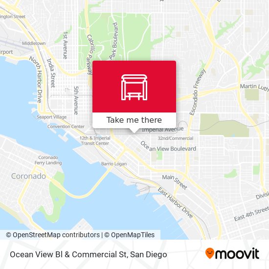 Ocean View Bl & Commercial St map