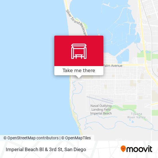 Imperial Beach Bl & 3rd St map