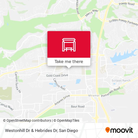 Westonhill Dr & Hebrides Dr map