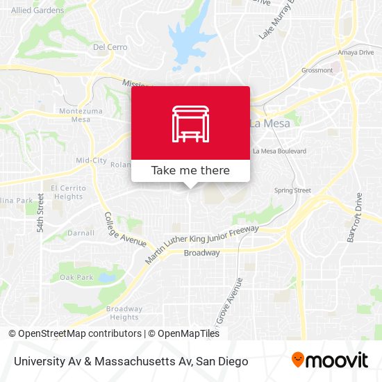 University Av & Massachusetts Av map
