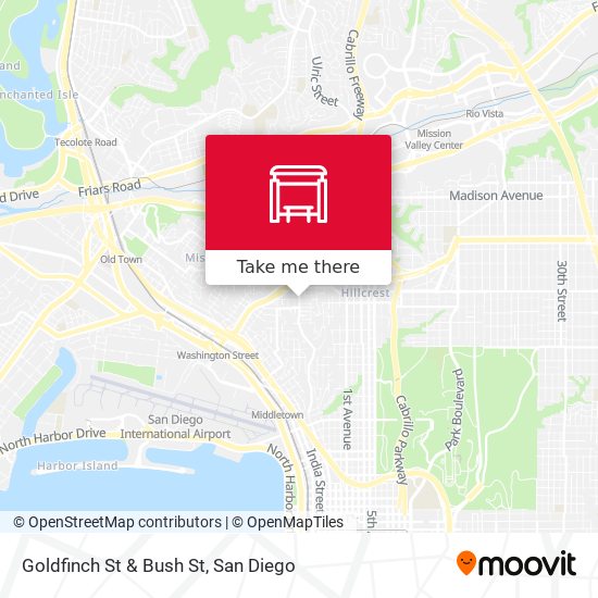 Mapa de Goldfinch St & Bush St