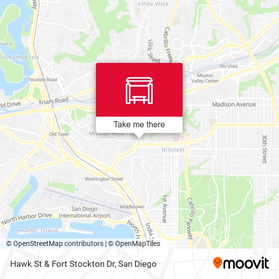 Hawk St & Fort Stockton Dr map
