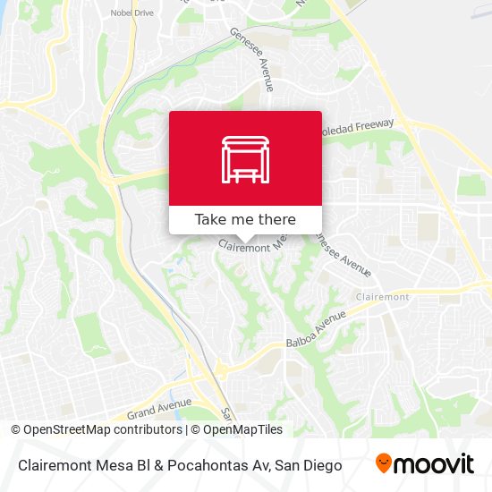 Mapa de Clairemont Mesa Bl & Pocahontas Av