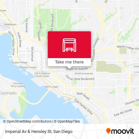 Imperial Av & Hensley St map