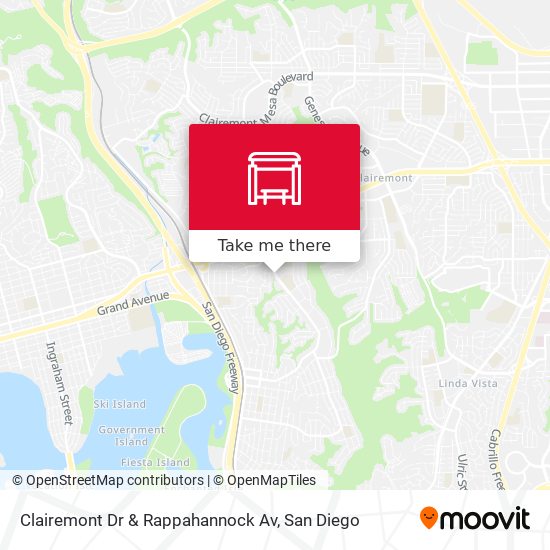 Mapa de Clairemont Dr & Rappahannock Av