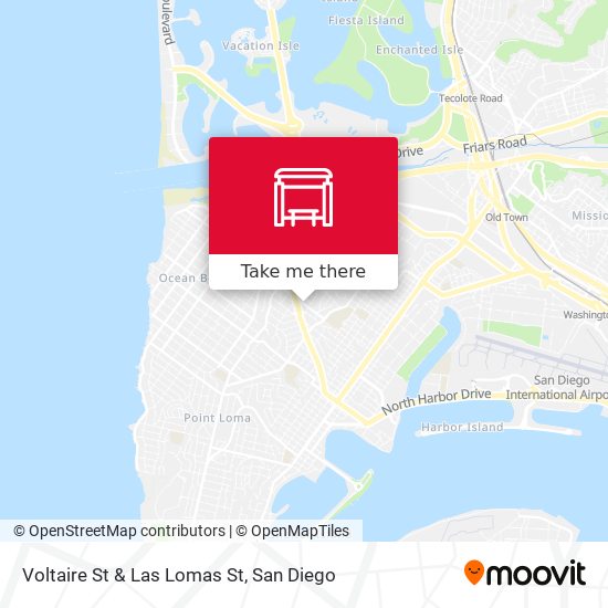 Voltaire St & Las Lomas St map