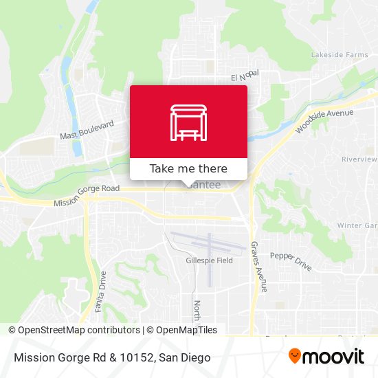 Mission Gorge Rd & 10152 map