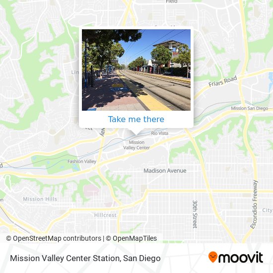 Mapa de Mission Valley Center Station