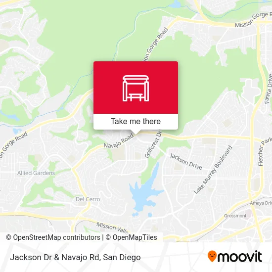 Jackson Dr & Navajo Rd map