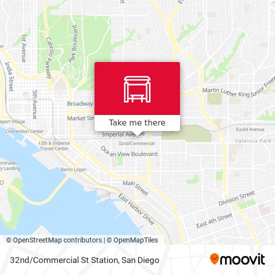 32nd/Commercial St Station map