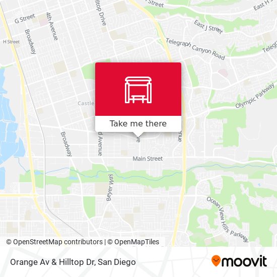 Orange Av & Hilltop Dr map