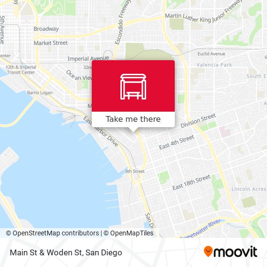 Main St & Woden St map