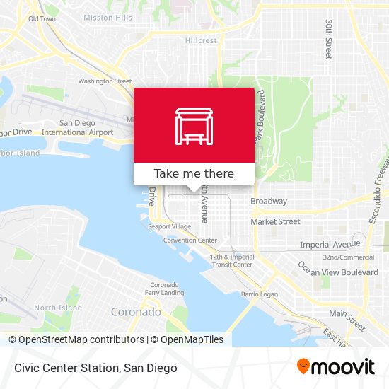 Mapa de Civic Center Station