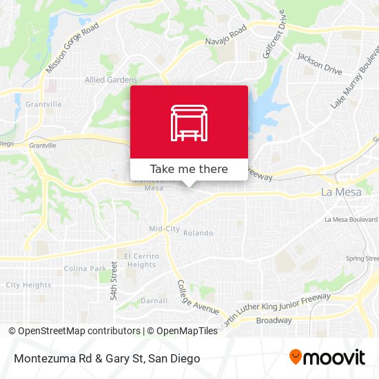 Montezuma Rd & Gary St map