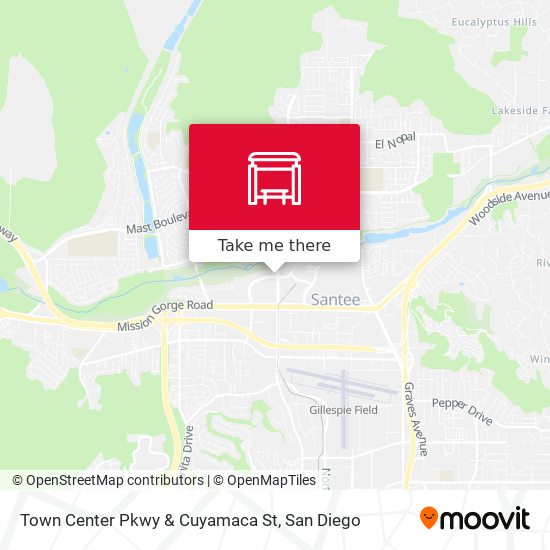 Town Center Pkwy & Cuyamaca St map