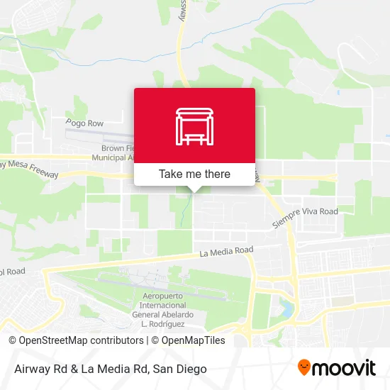 Airway Rd & La Media Rd map