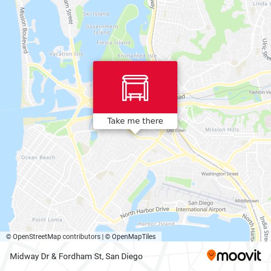 Midway Dr & Fordham St map