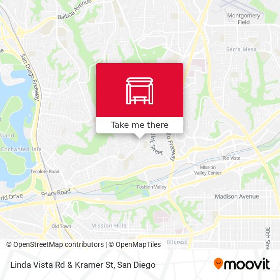 Linda Vista Rd & Kramer St map