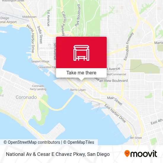 National Av & Cesar E Chavez Pkwy map