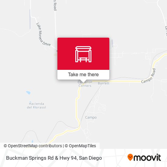 Mapa de Buckman Springs Rd & Hwy 94