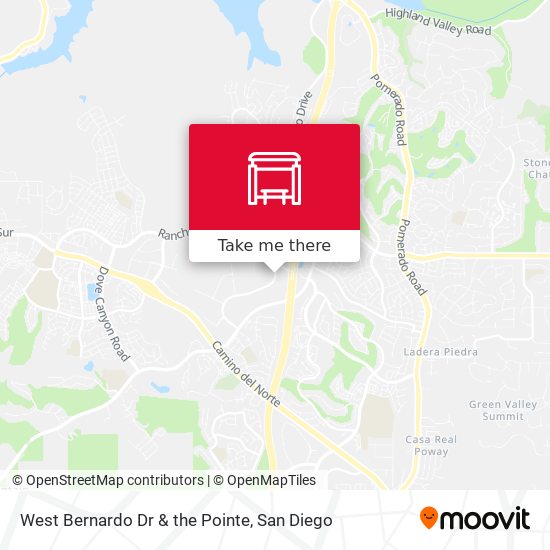 West Bernardo Dr & the Pointe map