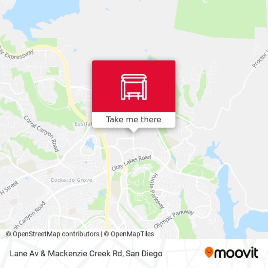 Mapa de Lane Av & Mackenzie Creek Rd