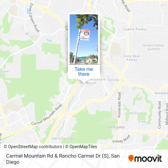 Carmel Mountain Rd & Rancho Carmel Dr (S) map