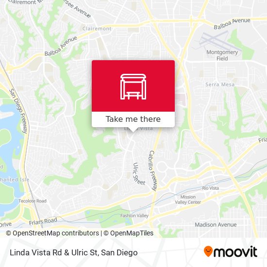 Linda Vista Rd & Ulric St map