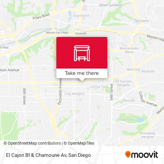 El Cajon Bl & Chamoune Av map