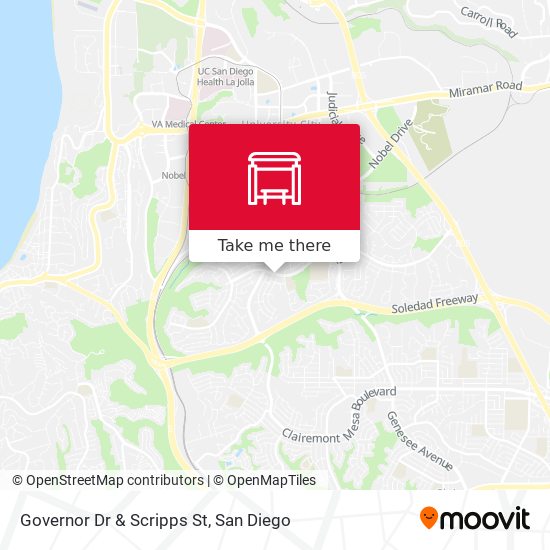 Governor Dr & Scripps St map