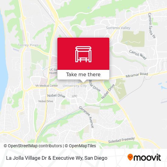 La Jolla Village Dr & Executive Wy map