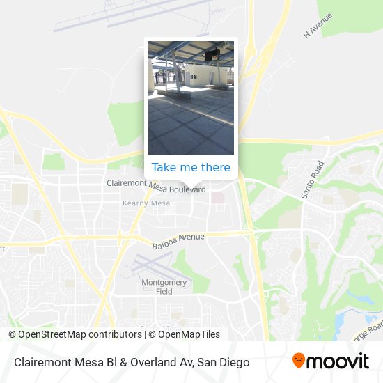 Clairemont Mesa Bl & Overland Av map
