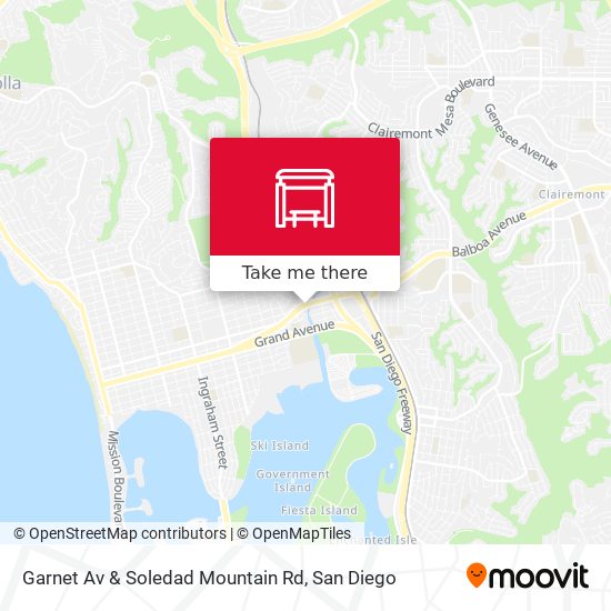 Garnet Av & Soledad Mountain Rd map